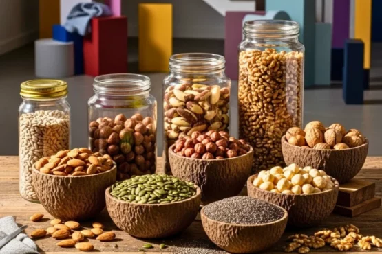 Nuts and seeds high in Iron