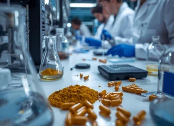Turmeric being tested
