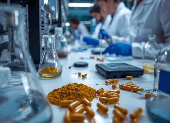 Turmeric being tested