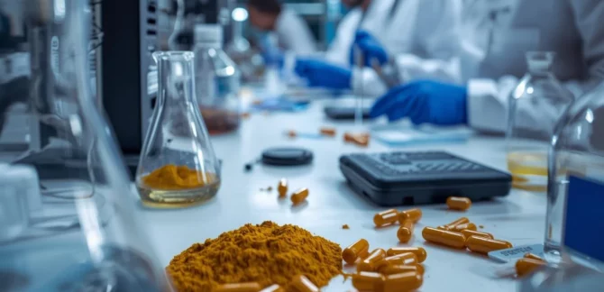 Turmeric being tested