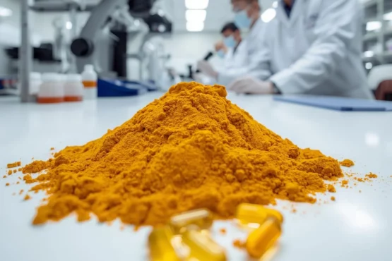 Turmeric being tested